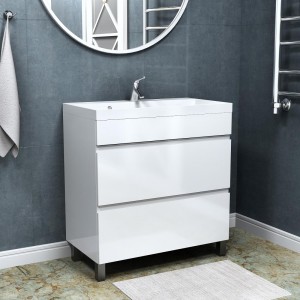 Тумба 80н (умывальник Madera Classica 800) ручка Мира