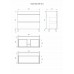 Тумба 90н (умывальник Madera Classica 900) ручка Мира